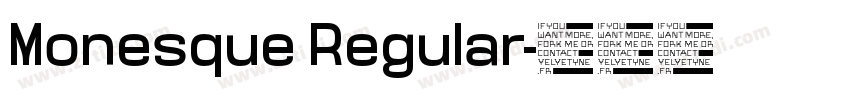 Monesque Regular字体转换
